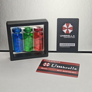 生化危手工机T病毒样本瓶手办模型玩具透明玻璃瓶摆件国庆节礼物