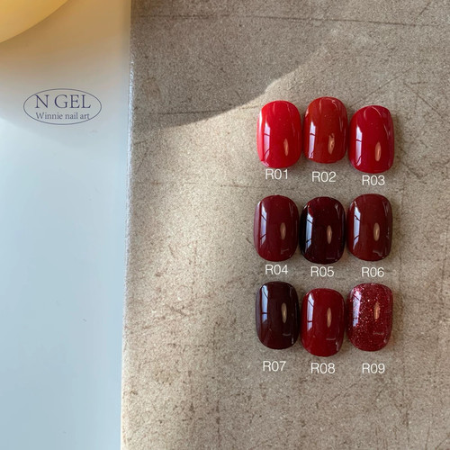 N GEL秋冬新款复古红系列甲油胶安可拉红显白色胶 1g