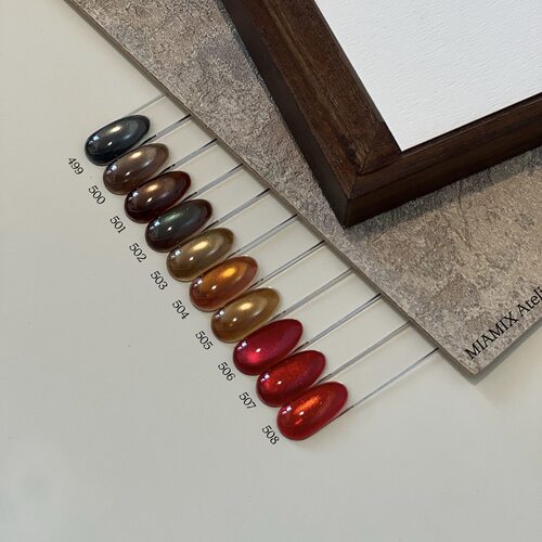 MIAMIX Atelier2025猫眼胶499-508闪粉胶F01/F08美甲甲油胶 1g