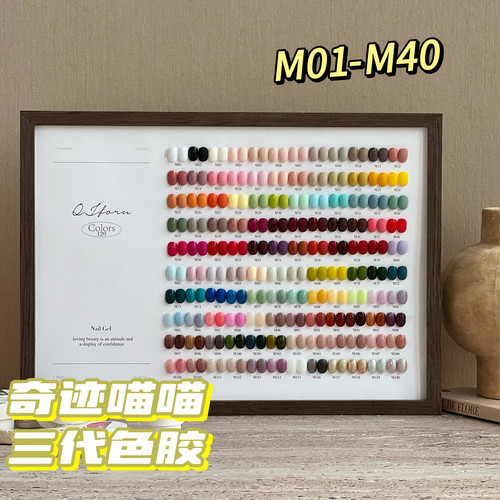QJforu奇迹喵喵三代色胶M01-M40 美甲甲油胶  1g 共3个链接