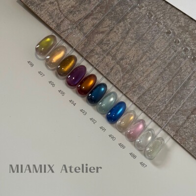【MIAMIX Atelier】2025新猫眼487-498 美甲甲油胶分装1g