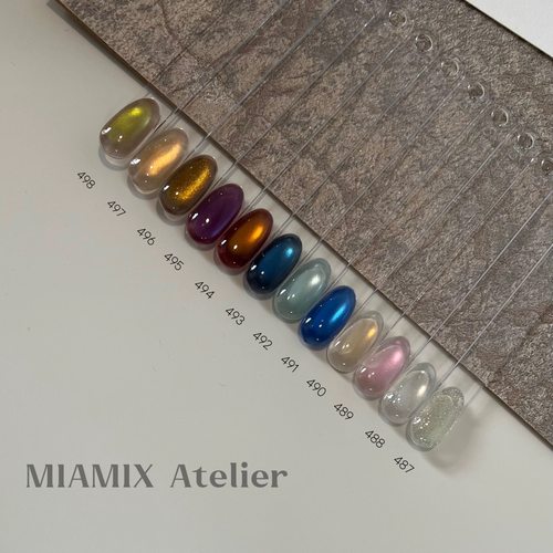 【MIAMIX Atelier】2025新猫眼487-498 美甲甲油胶 1g装