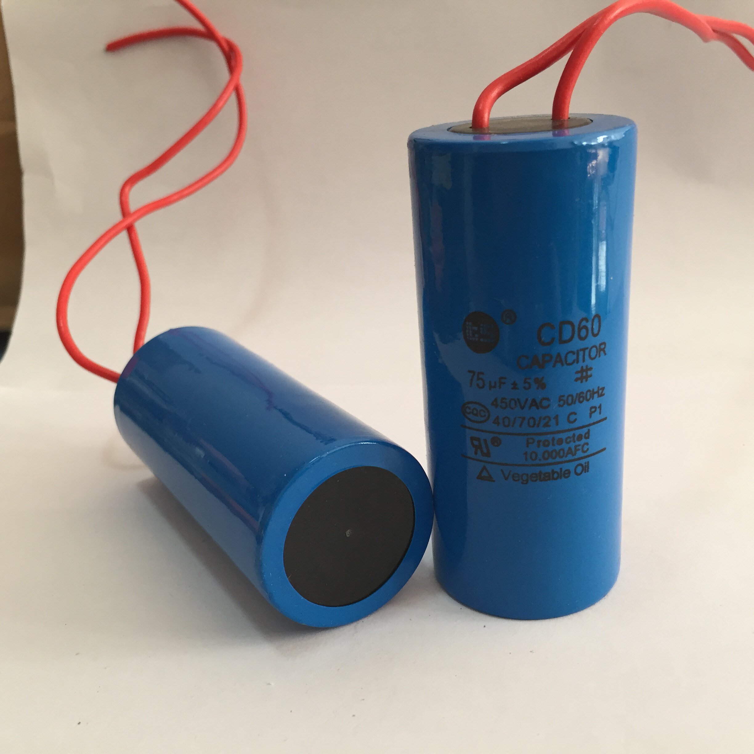 包邮 cd60 75uf 450v启动运转运作电容 交流电机水泵启动电容器