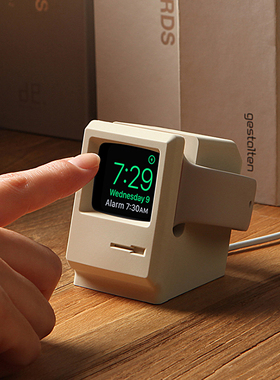 适用苹果手表充电支架创意复古applewatch8充电器支架iwatch7充电底座applewatch65432/se手表无线充支架新款