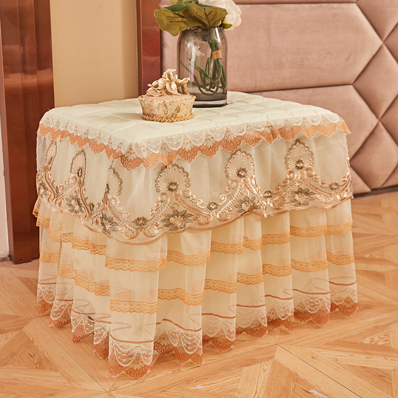 蕾丝床头柜罩套防尘罩小方桌柜子