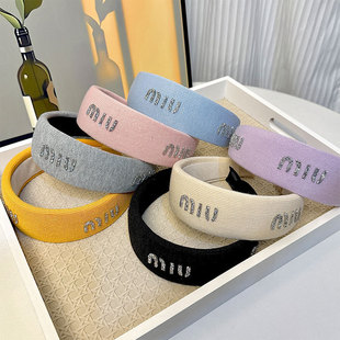 网红同款针织宽边发箍女2025新款高颅顶高级感简约发卡头箍头饰