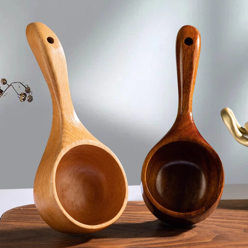 网红吃播勺创意餐具特大吃饭木勺实木干饭勺嗦粉勺日式水勺小水瓢,厨房/烹饪用具,饭勺,淘宝优惠券,粉丝福利购,淘宝优惠卷