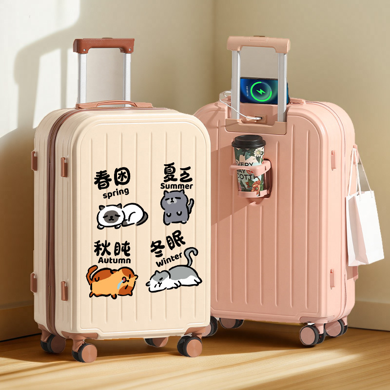 卡通印花行李箱2025新款登机