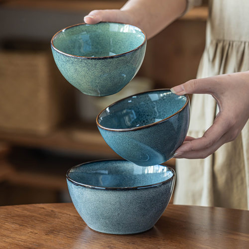 复古陶瓷米饭碗餐具高级感小众碗