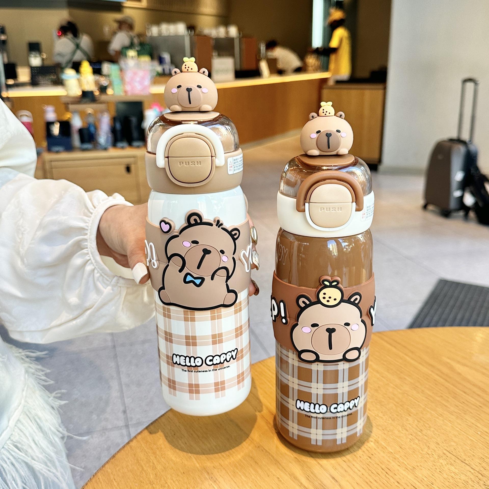 卡皮巴拉儿童保温杯女孩上学专用