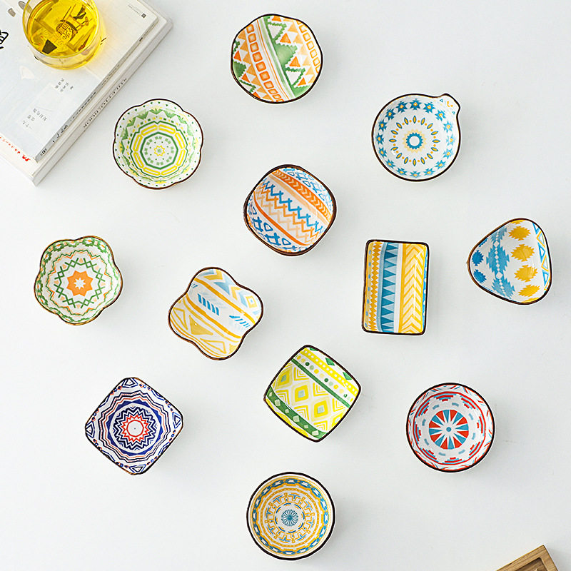 波西米亚釉下彩陶瓷碗碟厨房小吃碟家用酱料碟蘸料碟子,珠宝/钻石/翡翠,其他,淘宝优惠券,粉丝福利购,淘宝优惠卷