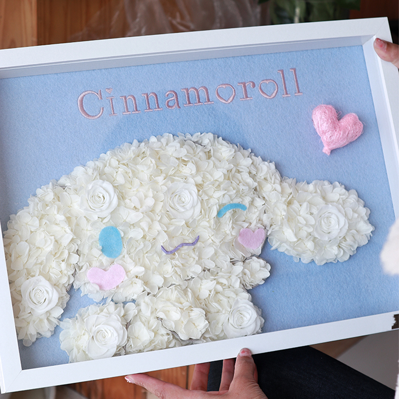 陌陌玉桂狗永生花定制相框