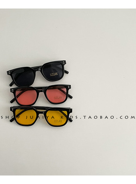 ins韩版儿童墨镜夏季偏光黄色洋气男童女童遮阳太阳镜宝宝眼镜潮