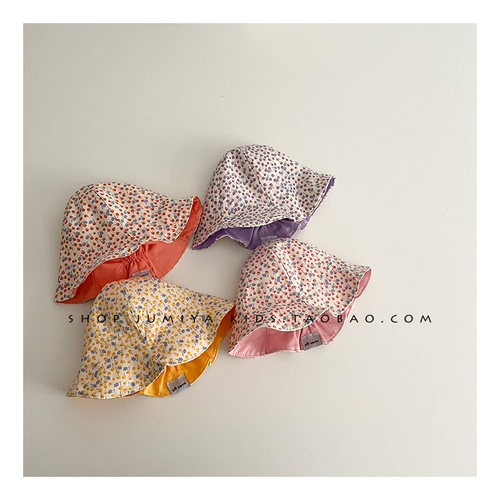 双面可戴春秋洋气宝宝渔夫帽