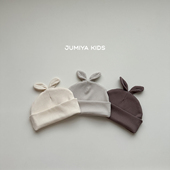 敲可爱兔子帽 护囟门帽子婴幼儿宝宝秋天保暖帽 婴儿套头帽春秋季