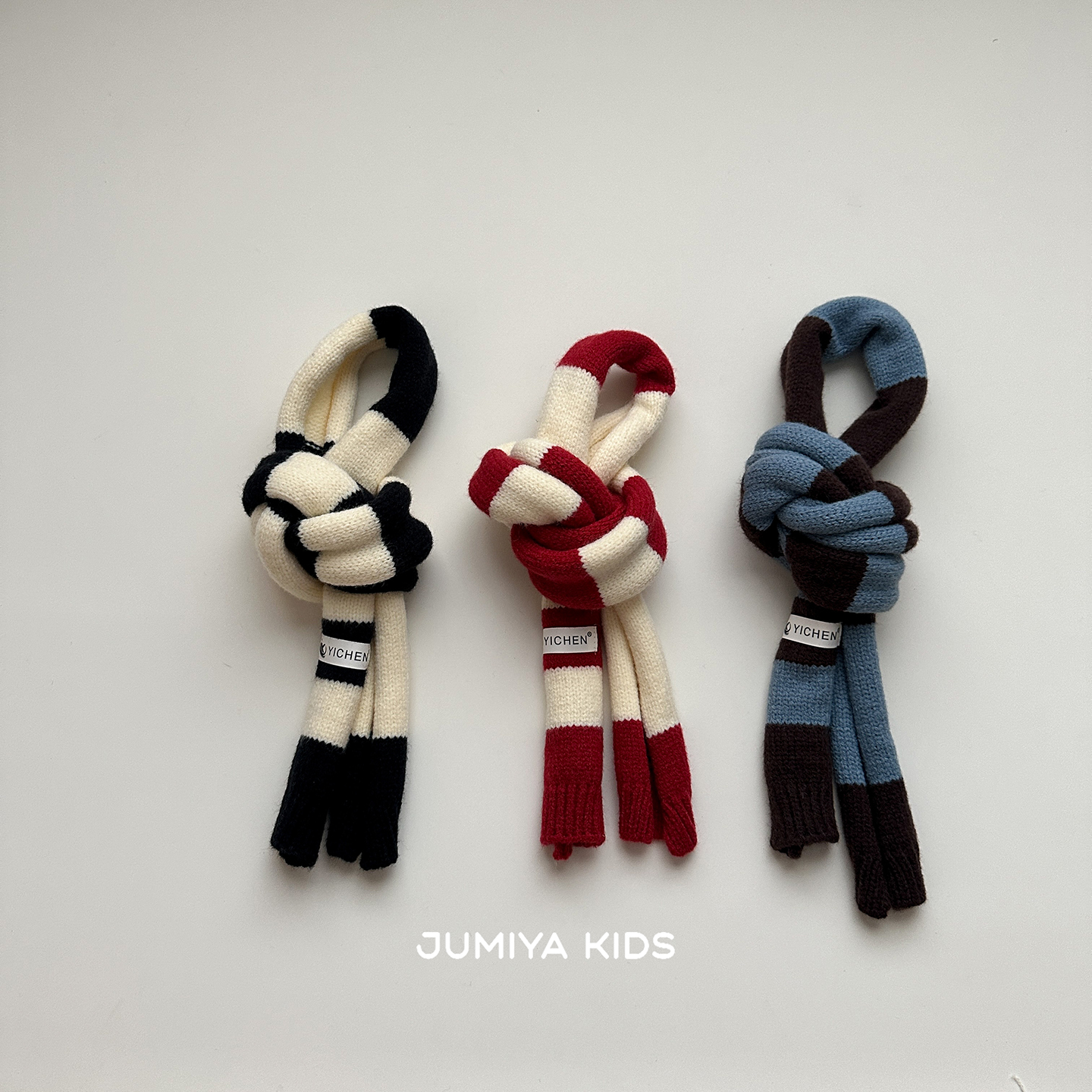 韩国同款儿童搭配凹造型围巾