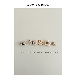 5个装 韩系婴儿汗毛夹女宝宝发量少韩国可爱超萌不伤发婴幼儿发饰