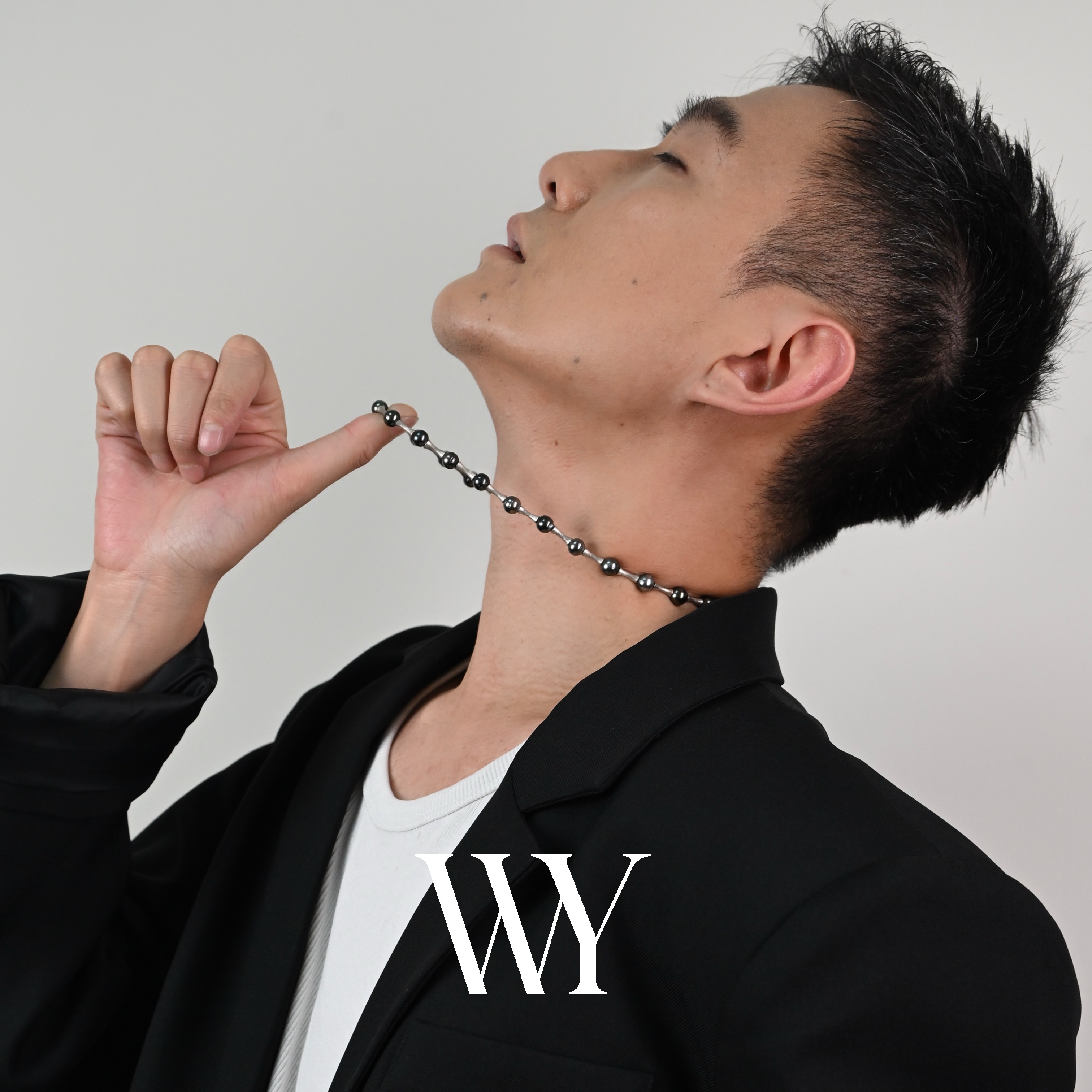 WY珍珠项链情侣款天然海水大溪地真多麻颈链原创设计520礼物情侣