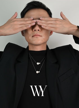 WY《F1:狂飙飞车》男二同款路路通叠戴双层项链吊坠小众高级感