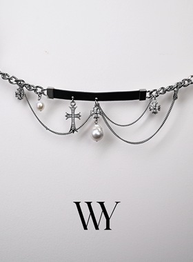 WY新款男女同款珍珠项链天然淡水巴洛克choker颈链项圈小众朋克风