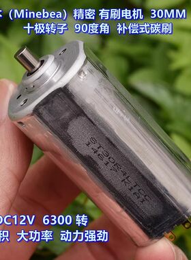 进口Minebea 精密有刷电机 十极转子稀土强磁DC12V大扭力方形马达
