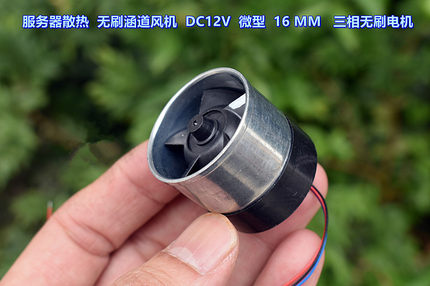 无刷涵道风机 DC12V 2万转 高速大风量 服务器风扇 三相无刷电机