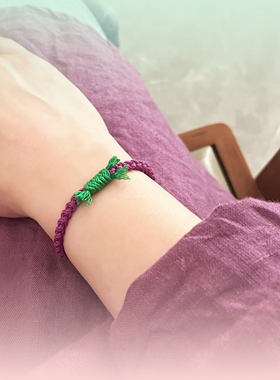 红绳五彩棉线绕线新款手工编织本命年民族风情侣藏式手链时尚手绳