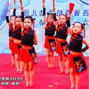 中国少年郎演出服六一幼儿园少年志舞蹈服扇子舞中国风雪龙吟表演
