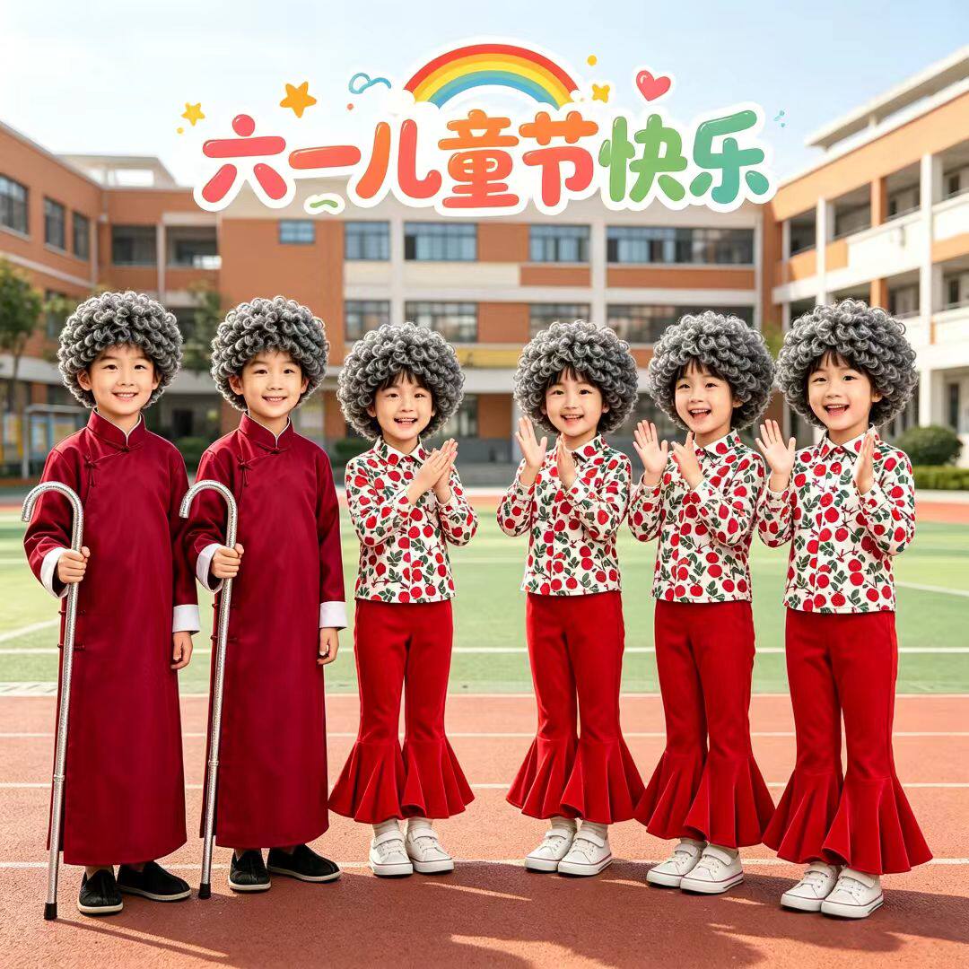小拐杖爷爷奶奶舞蹈服幼儿园8090年代走秀演出服中小学生港风表演