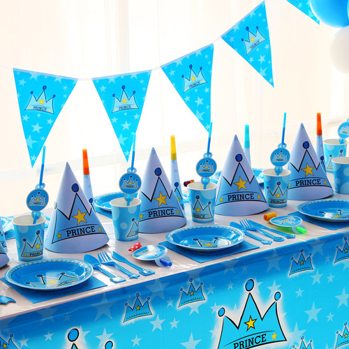 皇冠主题生日餐具一次性
