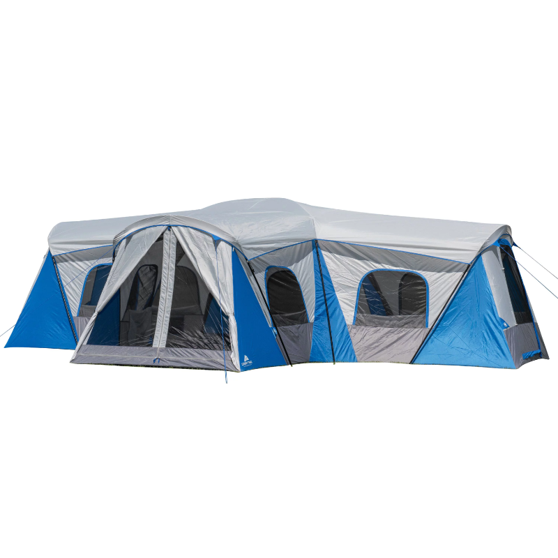 Ozark Trail 16-Person 3-Room Family Cabin Tent, with 3 Entra