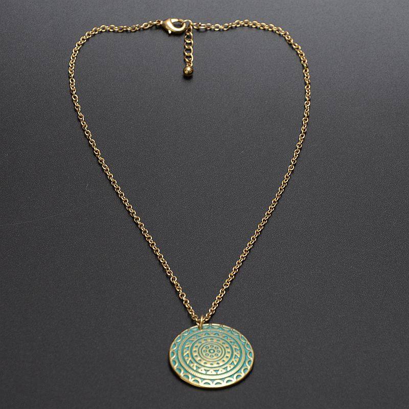 欧美饰品个性气质圆形吊坠项链潮流时尚项饰烤漆女孤品,饰品/流行首饰/时尚饰品新,项链,淘宝优惠券,粉丝福利购,淘宝优惠卷