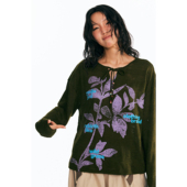 罩衫 张函瑞同款 串珠V领针织长袖 麻油叶 1997邮政局 药九玖柒