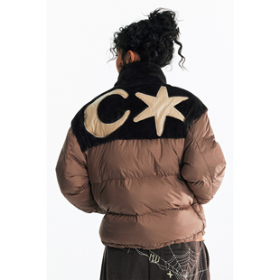 1997邮政局 面包拼接加厚男女棉服外套 药九玖柒 星月