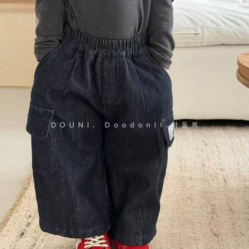 Doodonii儿童加绒牛仔裤