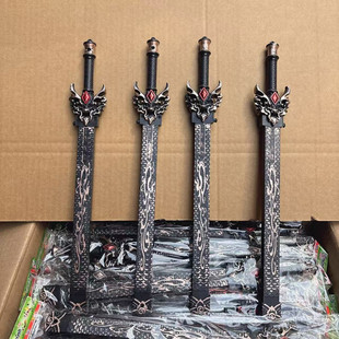 5把 自动弹射宝剑儿童玩具仿真刀剑带鞘兵器景区道具仿古魔剑模型