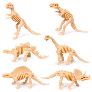 10只 恐龙骨架模型学生科学实验考古玩具仿真霸王龙化石儿童玩偶