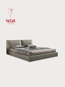 Vatar双人床2024新意大利风格 无障碍豪华现代简单软包装 婚礼床主