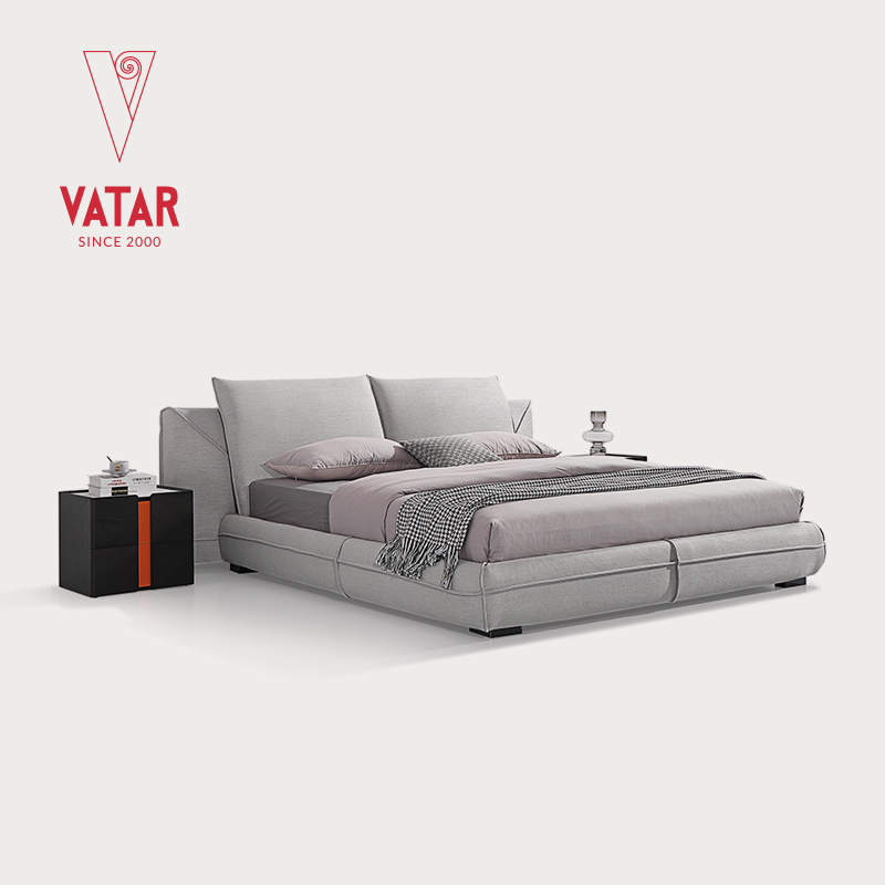 意式现代简约软包真皮床