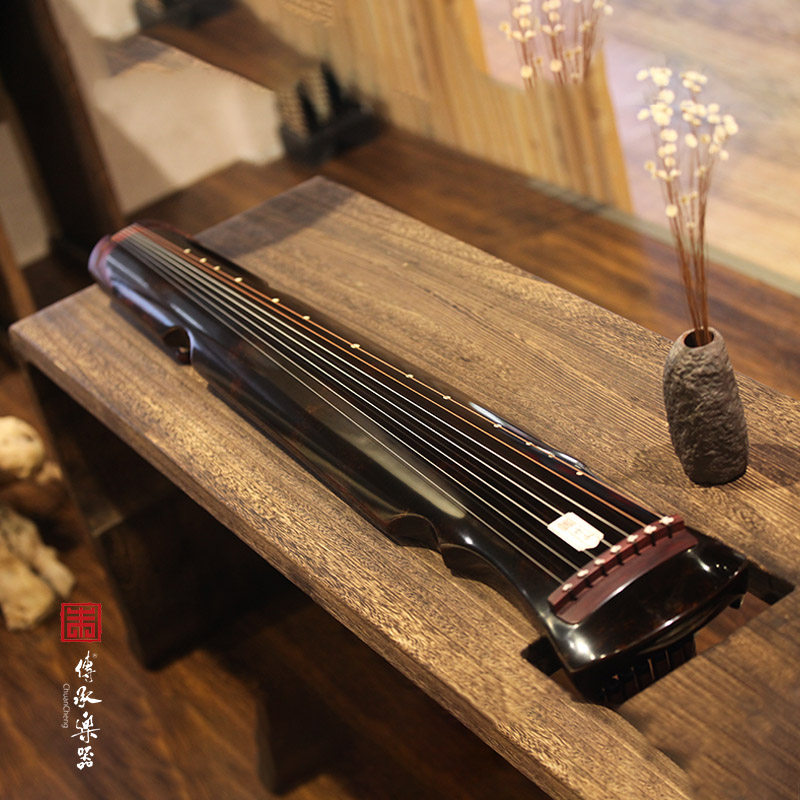 传承古琴手工杉木大漆生漆灵机仲尼混沌伏羲式膝琴古琴七弦琴