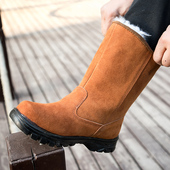 劳保鞋 工作鞋 男冬季 羊毛靴雪地靴高筒劳保靴防寒蒙古靴焊工防护鞋