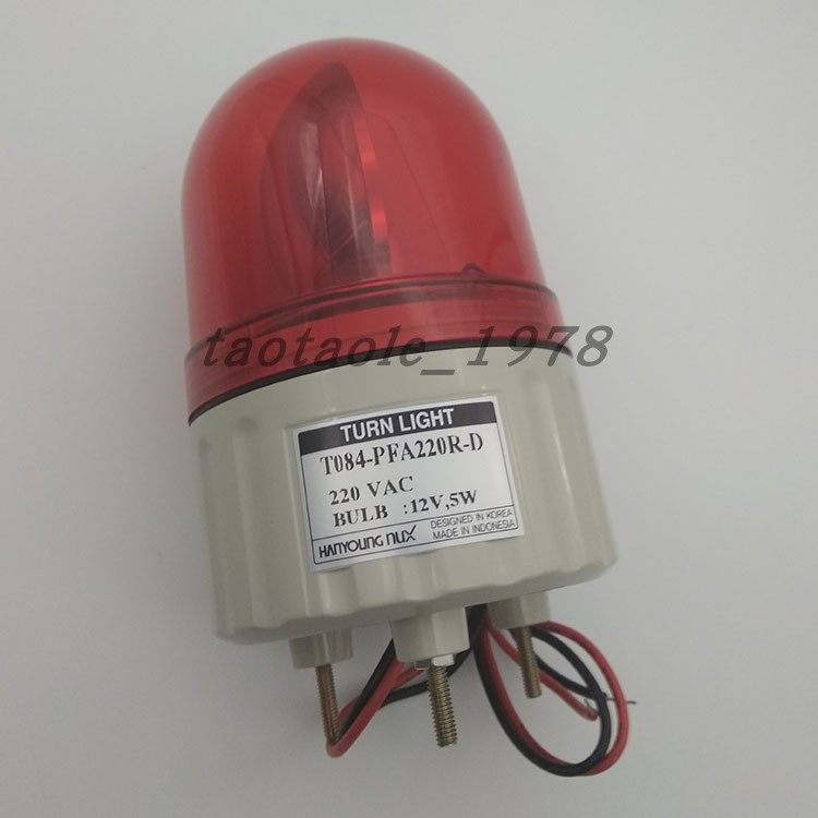 正品韩荣 路障设备警示 旋转亮灯报警灯220V信号灯 T084PFA220R-D