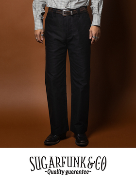 Sugarfunk日本加厚双层防水棉布直筒休闲工装裤美式复古阿美咔叽