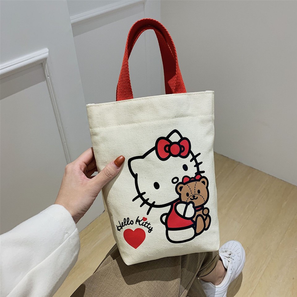 HelloKitty帆布带提绳保温杯套手提袋膳魔师焖烧杯壶保护套化妆包