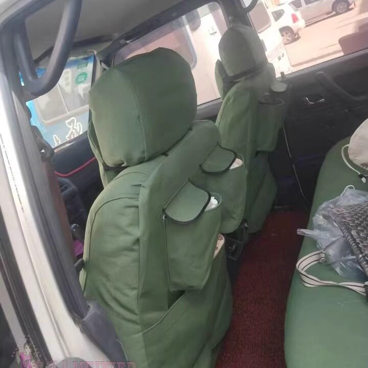 订做加厚绿帆布迷彩四季专车专用汽车座套吉普车越野车皮卡车座套