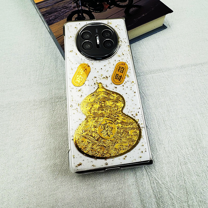 适用华为MateX7手机壳matex7折叠创意金箔滴胶葫芦防摔保护套硬壳