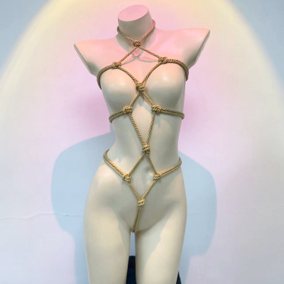 性感绳艺捆绑束缚绳衣直接穿绳缚连体衣龟甲缚绳子衣免穿脱露出女