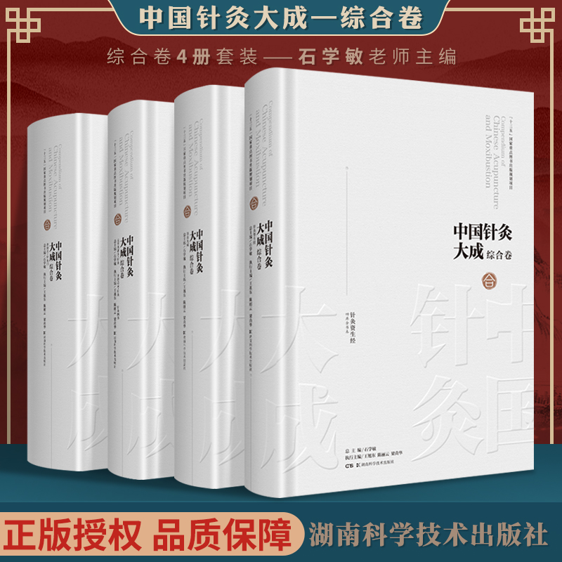 正版4本 石学敏中国针灸大成综合卷 针灸资生经+针灸大成+太平圣惠方针灸+圣济总录针灸+针灸四书+普济方针灸门 湖南科技出版社