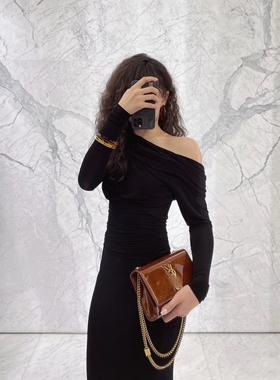 非实价来问我）南油黑色纱连衣裙