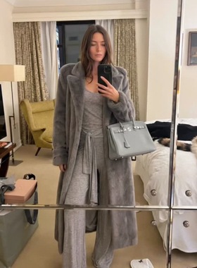 非实价来问我）南油灰色长款腰带大衣